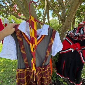 Women’s Hatty Potter Costume with Tie - Red and Yellow
